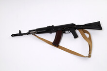Popular Russian Assault Rifle On White Background