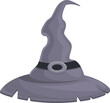 © nsit0108 - Grey magic hat icon cartoon vector. Circus cap. Bunny trick
