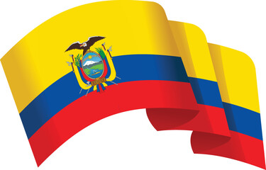 Wall Mural - Ecuador icon cartoon vector. Travel flag. Paint culture