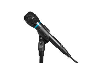 Wall Mural - Style microphone on white background