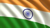 Fototapeta  - Indian flag blowing in the wind 3d-rendering