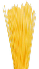 Poster - Uncooked Italian spaghetti on a white background. Clipping path included