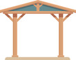 Shelter pergola icon cartoon vector. Wooden patio. House construction