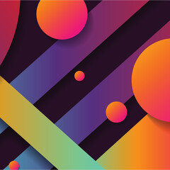 Sticker - Abstract background with dynamic effect. Motion vector Illustration. Trendy gradients and geometric styles.