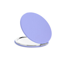 Sticker - Stylish cosmetic pocket mirror isolated on white