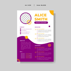 modern Curriculum Vitae design template vector