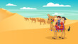 © GauravSingh - HAPPY KIDS RIDING ON CAMEL IN THE DESERT