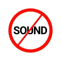 Canvas Print - No sound sign icon 