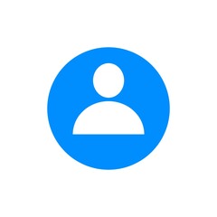 Poster - user icon on blue background