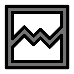 Canvas Print - Mountain View Vector Icon