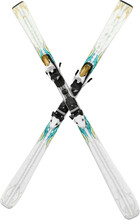 Crossed White Skis - Isolated