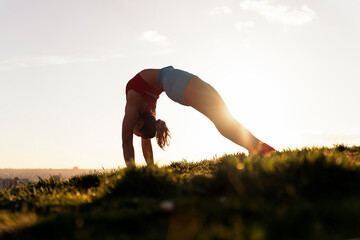 Fitness Woman Training in the Park