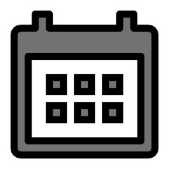 Sticker - Calendar Vector Icon