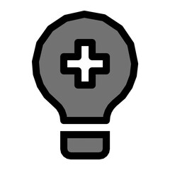 Poster - Add Bulb Vector Icon