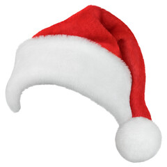 santa claus hat or christmas red cap isolated on white background