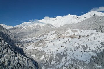 Wall Mural - montagna neve panorama 