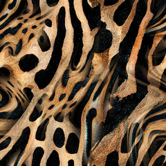 Sticker - seamless tiger, leopard skin pattern