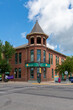 Downtown commercial buildings in Perham , Minnesota USA 
