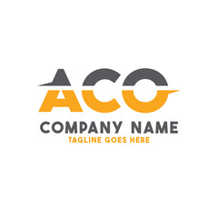 Canvas Print - Letter ACO logo design vector template, ACO logo