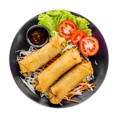 fried spring rolls isolated and save as to PNG file