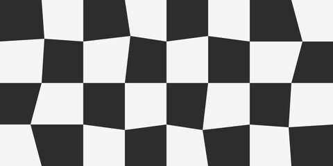 Fototapete - The chess pattern is simple, made of irregular rectangles. It looks like a embossed chessboard.
