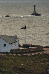 Wall Mural - lighthouse on the sea cornwall