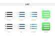 © Aozora - List icon in different style. List vector icons designed in outline, solid, colored, gradient, and flat style. Symbol, logo illustration. Vector illustration