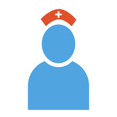 Wall Mural - Clinic Nurse Placeholder Icon Illustration