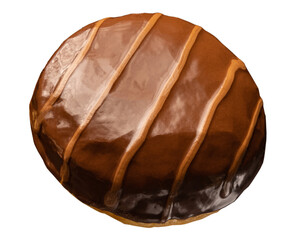 Wall Mural - Donut with chocolate glaze