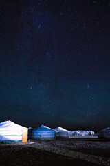 Wall Mural - ger and the night sky