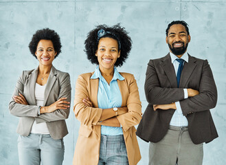 Wall Mural - young black african american business people meeting office portrait teamwork group businesswoman businessman colleague partner partnership together