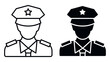 Police officer avatar icon. Vector illustration.