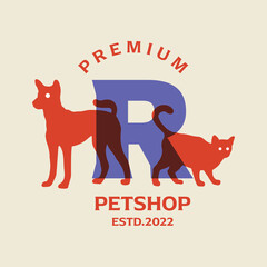 Wall Mural - Alphabet R Petshop Logo