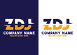 Letter ZDJ logo design vector template, ZDJ logo