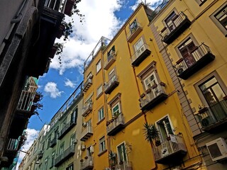 Wall Mural - Bright colorful houses in Naples