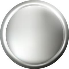 Silver simple texture 3d button circle round stamp, golden elegant shiny metallic certificate sign