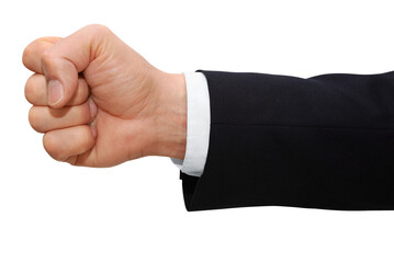 Wall Mural - gesture series: manager with clenched fist.