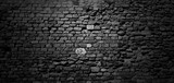 Fototapeta Desenie - Dark black brick walls, brick room, interior texture, wall background.