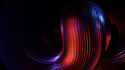 Fototapete - Abstract technology background of the image from red, blue and black color. Background with blur effect. Can be used in the description of technological processes, science, education. 