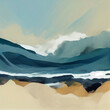 © miketea88 - An abstract acrylic style digital coastal seascape