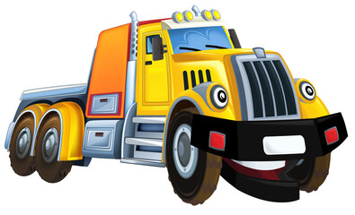 Wall Mural - cartoon happy cistern truck isolated on white background illustration