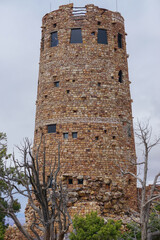 Wall Mural - Grand Canyon National Park, AZ: The Desert View Watchtower (1932), designed by architect Mary Colter in the style of ancestral Puebloan towers.