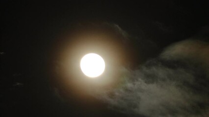 Wall Mural - Fullmoon light and cloud move