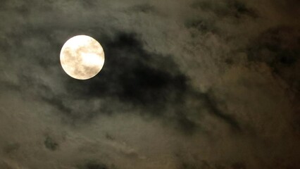 Wall Mural - Fullmoon light and cloud move