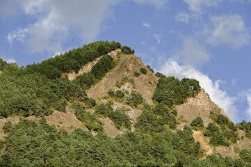 Mountains on a sunny Autumn day in the Pyrenees.