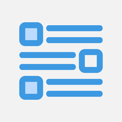 Layout icon in blue style, use for website mobile app presentation