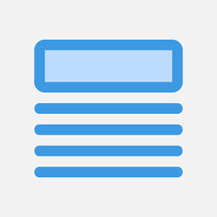 Layout icon in blue style, use for website mobile app presentation