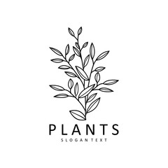 Wall Mural - plant logo design icon vector