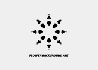 Sticker - ABSTRACT SYMMETRIC FLOWER BACKGROUND MOTIF 