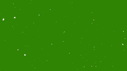 Wall Mural - Snow falling on green screen background